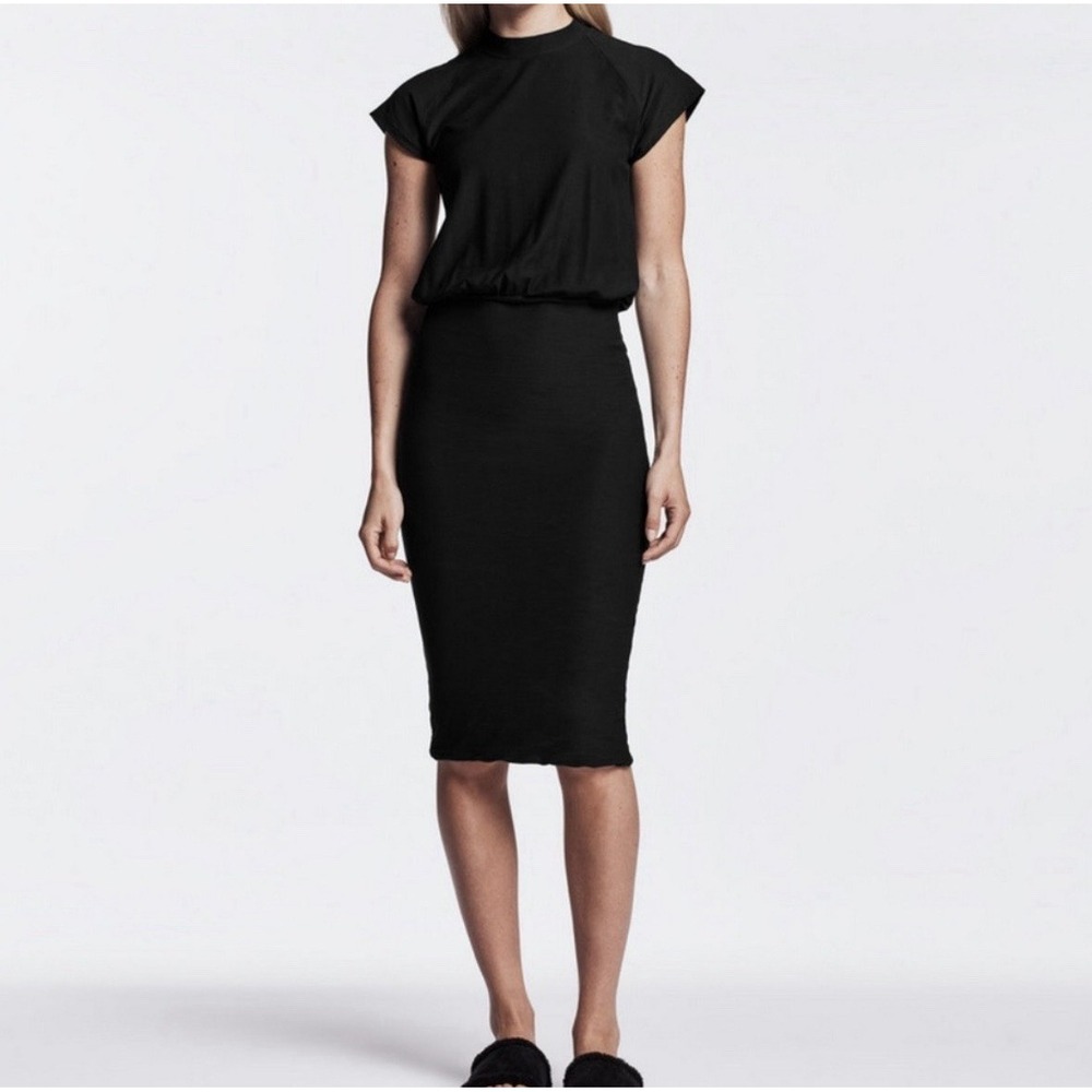 James Perse Los Angeles Blouson Raglan Surf Dress Sz 4 (XL) Preppy Momcore $295